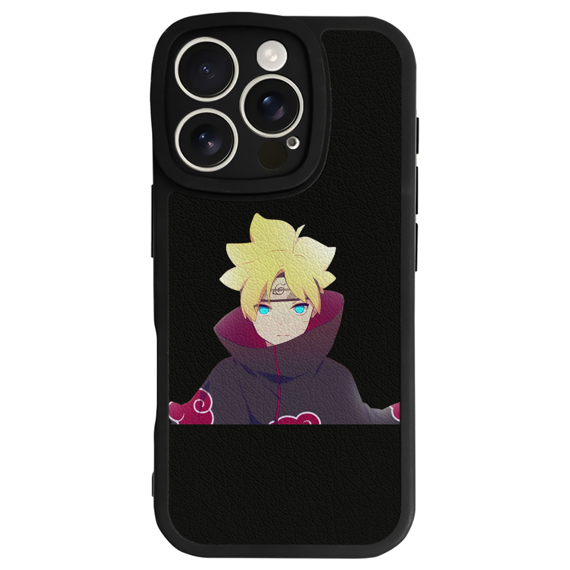 （画像用） NARUTO -ナルト- うずまき ボルト Uzumaki Boruto 【iPhone 16シリーズ対応】シリコンスマホケース（レザー調） 材質：シリコン